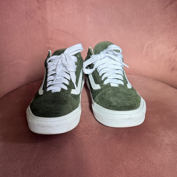 Vans Men's Olive Suede Sneakers men 6.5 women 8 - Picture 2 of 5